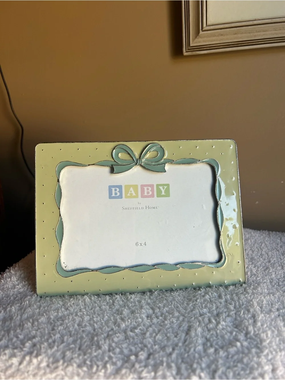 Sheffield Home Pale Green Baby Frame with Bow Accent